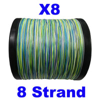 Reaction Tackle X8 Braided Fishing Line - Aqua Camo 8 Strand