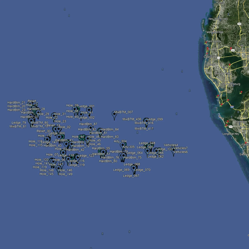 Anna Maria & Sarasota Fishing Spots – 600 Deep Water package