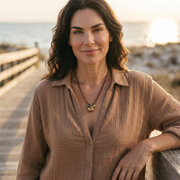 Baby Sea Turtle Necklace – "Hope" Hatchling – Bronze on Cord