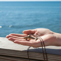 Dolphin Necklace With Beads – Shoreline Collection - Bronze