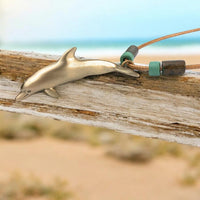 Dolphin Necklace With Beads – Shoreline Collection - Bronze
