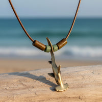 Hammerhead Shark Necklace – Shoreline Collection - Bronze on Cord
