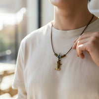 Hammerhead Shark Necklace – Shoreline Collection - Bronze on Cord