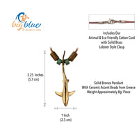 Joe Romeiro’s Blue Shark Necklace – Shoreline Collection – Bronze
