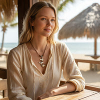 Triple Manta Rays Necklace – Shoreline Collection – Bronze