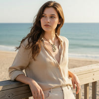 Baby Sea Turtle Hatchling Necklace - Shoreline Collection - Bronze