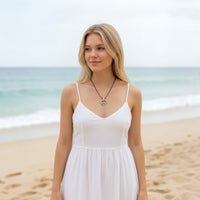 Pendant and Necklace – Ocean Wave Heart Collection – Bronze on Cord