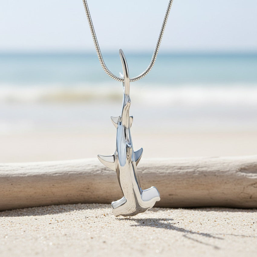 Hammerhead Shark Necklace - Sealife Collection - Silver