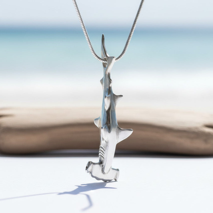 Hammerhead Shark Necklace - Sealife Collection - Silver