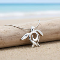 Sea Turtle Necklace – Ocean Traveler "Honu" Collection - Sterling Silver