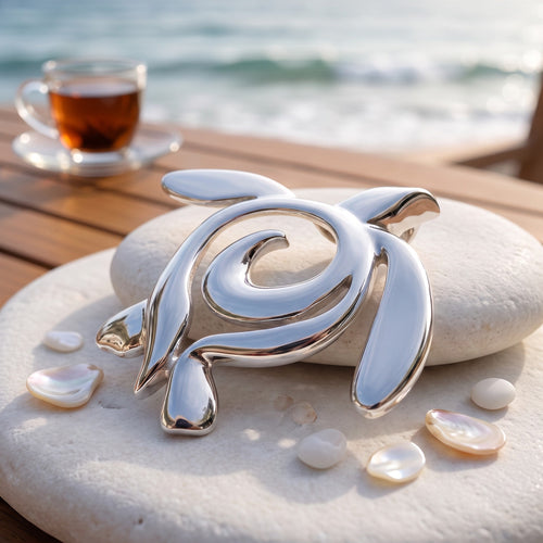 Sea Turtle Necklace – Ocean Traveler "Honu" Collection - Sterling Silver