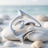 Reef Shark Necklace - "Frenzy" Sterling Silver
