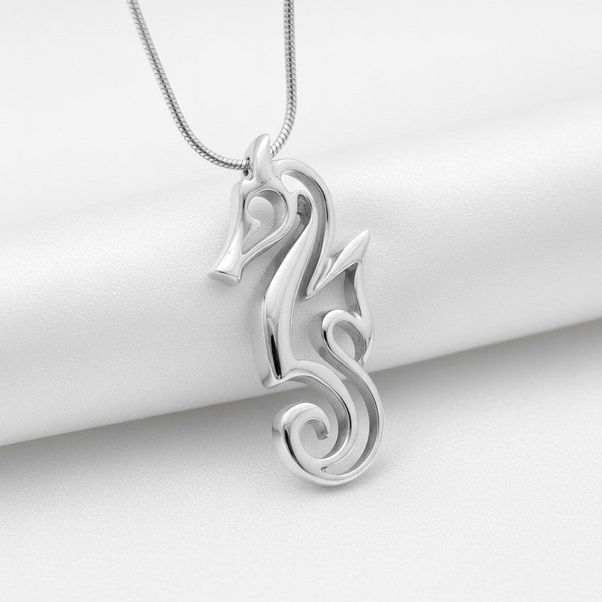 Seahorse Necklace - "Polo" - Sterling Silver