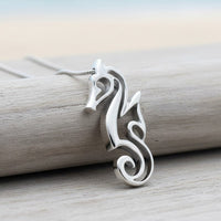 Seahorse Necklace - "Polo" - Sterling Silver