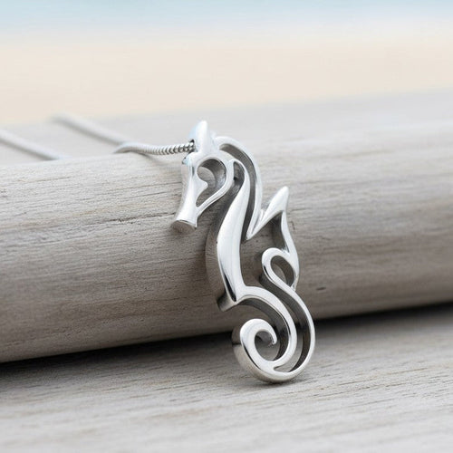 Seahorse Necklace - "Polo" - Sterling Silver