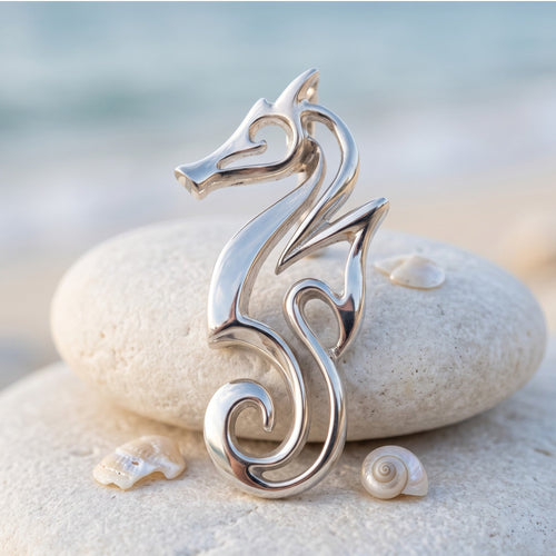 Seahorse Necklace - "Polo" - Sterling Silver