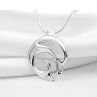 Dolphin Pendant Necklace – “Flipper” – Sterling Silver