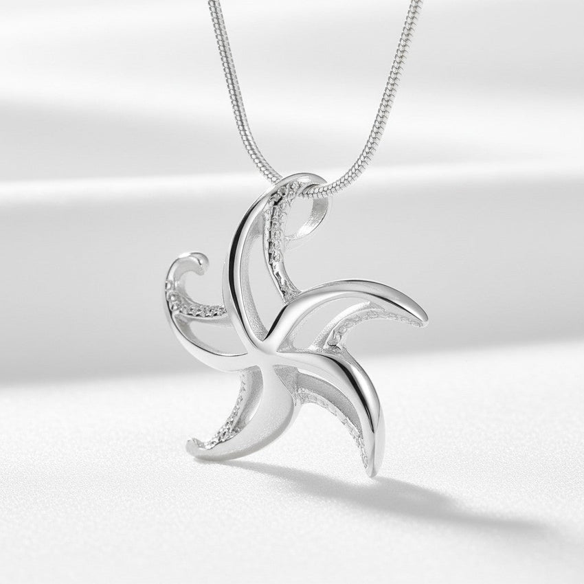 Starfish Necklace – "Starry" – Sterling Silver