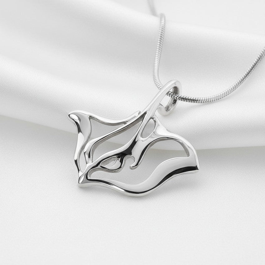 Stingray Necklace - "Ray" -  Sterling Silver