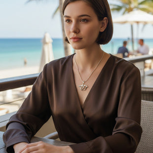 Stingray Necklace - "Ray" -  Sterling Silver