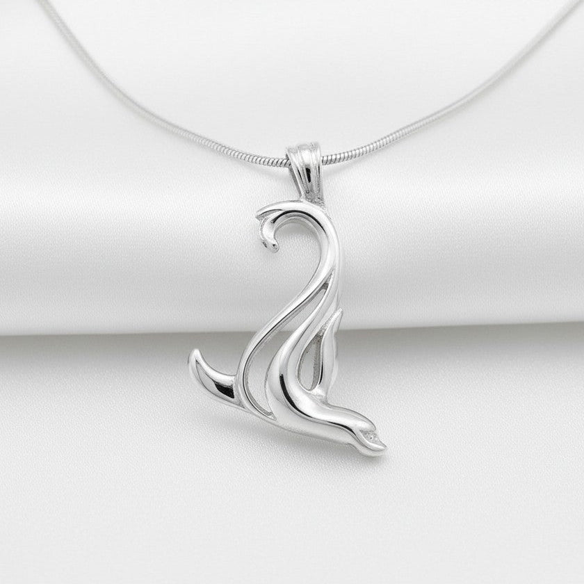 Sea Lion Necklace – "Salty" - Sterling Silver on Snake Chain