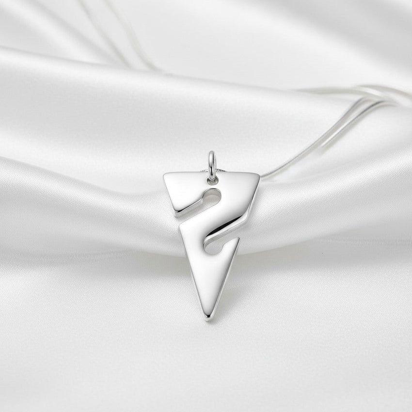 Line Arrow Necklace – Cave Diving Collection - Sterling Silver on Snake Chain
