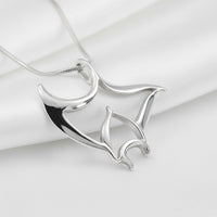 Manta Ray Necklace - "Big Ray" - Sterling Silver