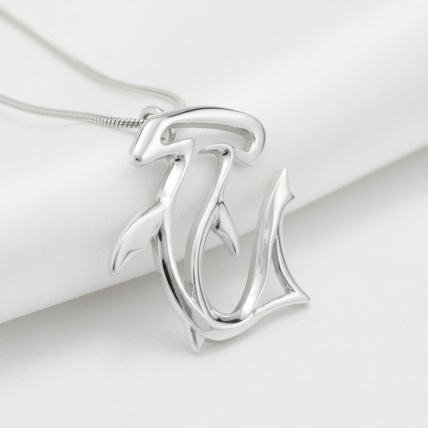 Hammerhead Shark Necklace - "The Hammer" - Sterling Silver
