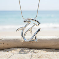 Hammerhead Shark Necklace - "The Hammer" - Sterling Silver