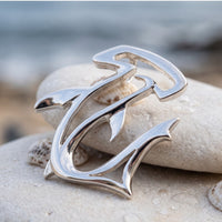 Hammerhead Shark Necklace - "The Hammer" - Sterling Silver