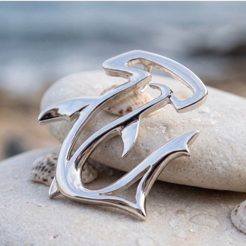 Hammerhead Shark Necklace - "The Hammer" - Sterling Silver