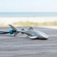 Whale Shark Necklace – Realistic Sealife Collection - Pewter with Ceramic Beads