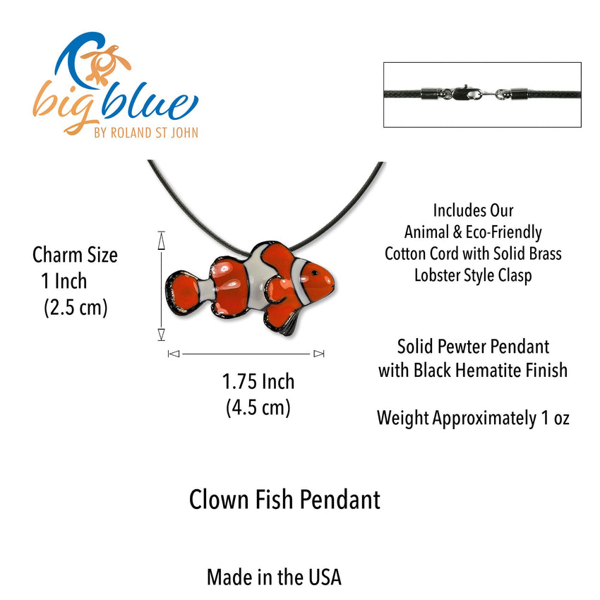Clown Fish Necklace - Sea Life Collection - Pewter