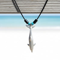 Dolphin Necklace with Beads – Sealife Collection – Pewter