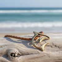 Reef Shark Necklace – "Frenzy" – Bronze on Cord