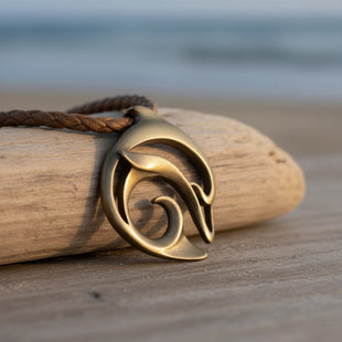 Dolphin Necklace – "Flipper" - Bronze