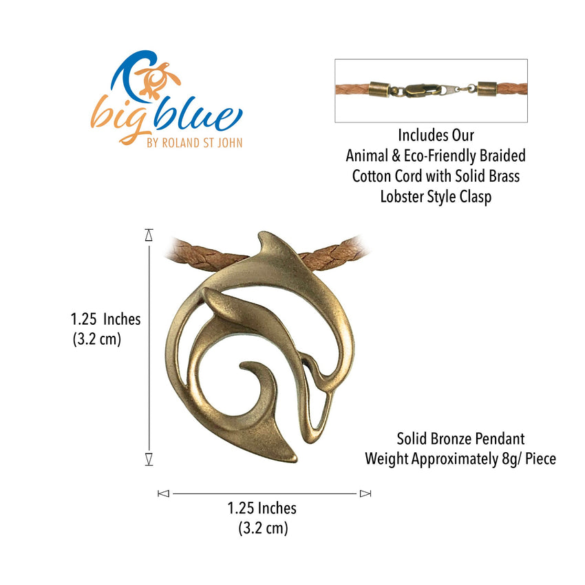 Dolphin Necklace – "Flipper" - Bronze