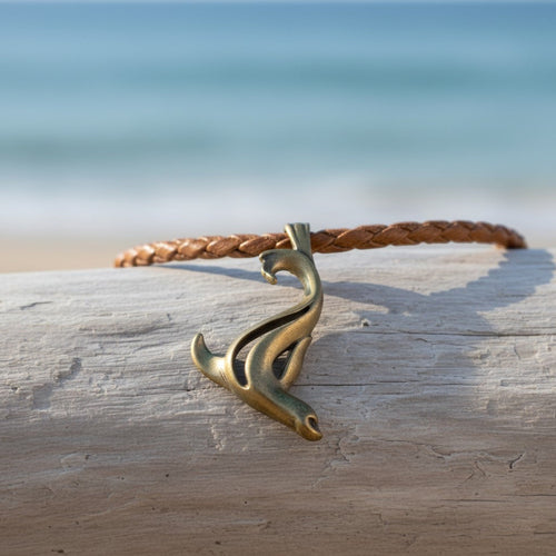 Sea Lion Pendant Necklace – "Salty" – Bronze on Cord