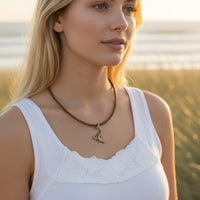 Sea Lion Pendant Necklace – "Salty" – Bronze on Cord