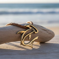 Hammerhead Shark Necklace - "The Hammer" - Bronze on Cord