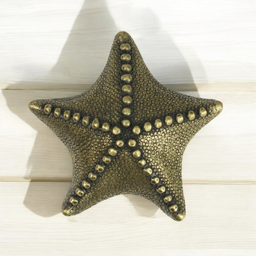 Starfish Drawer Pull/Knob – Home Decor – Pewter with Nickel or Brass Finish