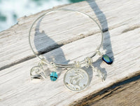 Reef Shark Adjustable Charm Bracelet – I Love Collection - Sterling Silver