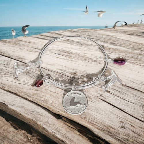 Sea Lion Adjustable Charm Bracelet – I Love Collection - Sterling Silver Finish