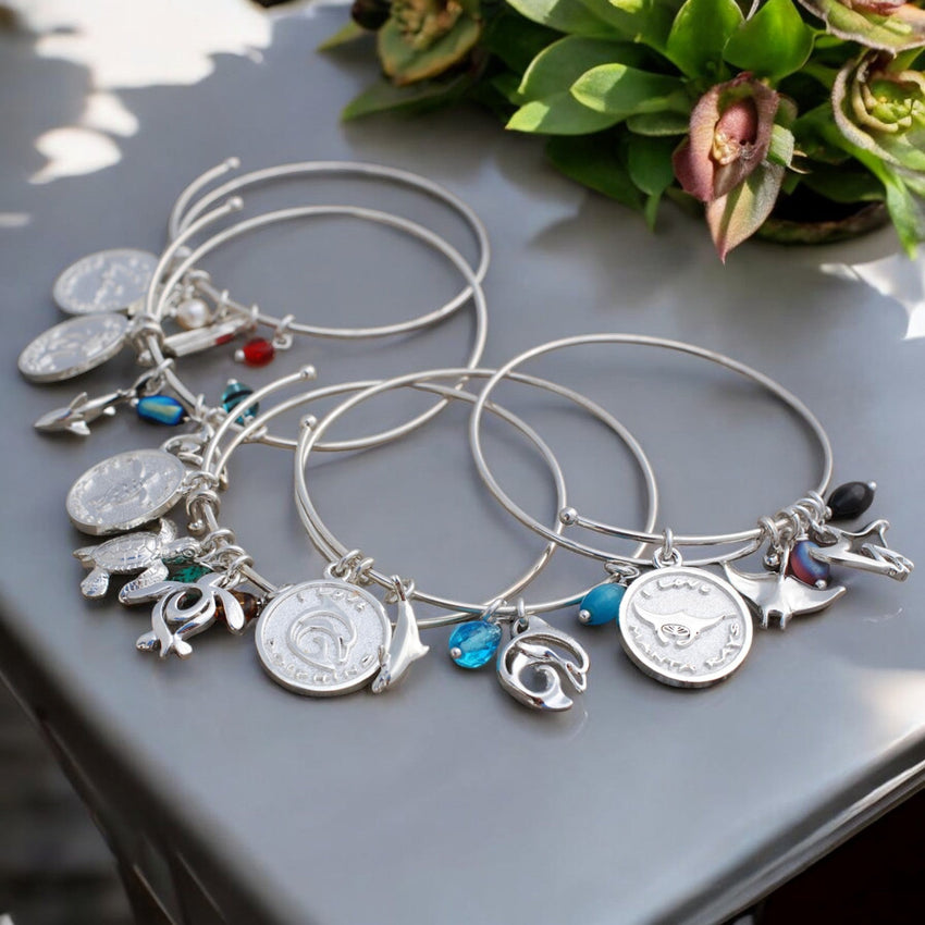 Sea Lion Adjustable Charm Bracelet – I Love Collection - Sterling Silver