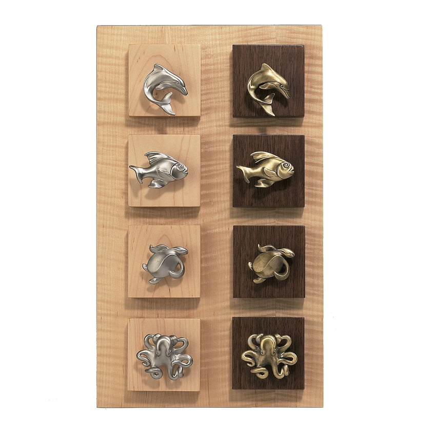 Sea Turtle Drawer Pull/Knob – Home Decor – Pewter with Nickel or Brass Finish