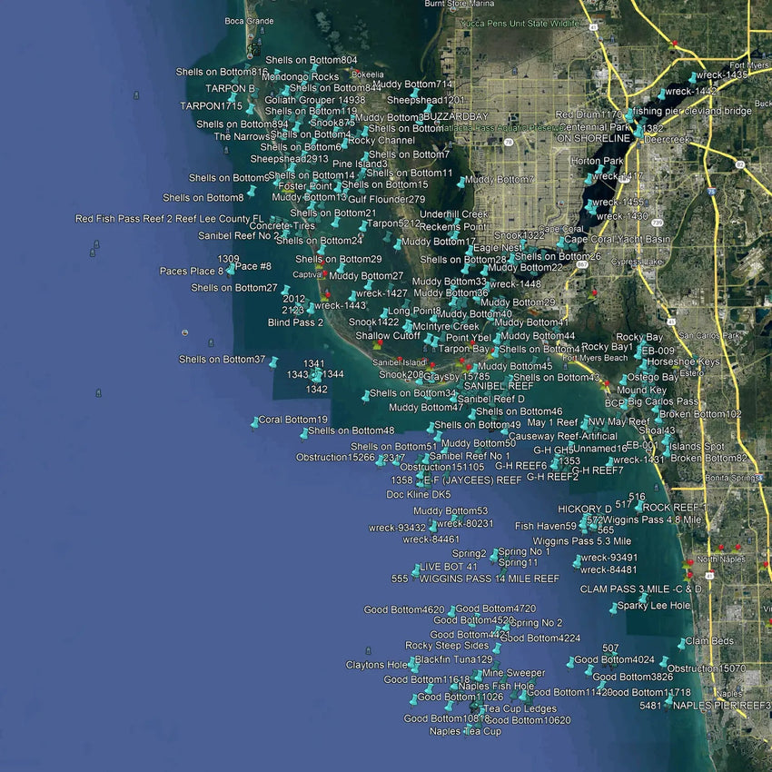 Cape Coral Fishing Spots - Coastal Numbers