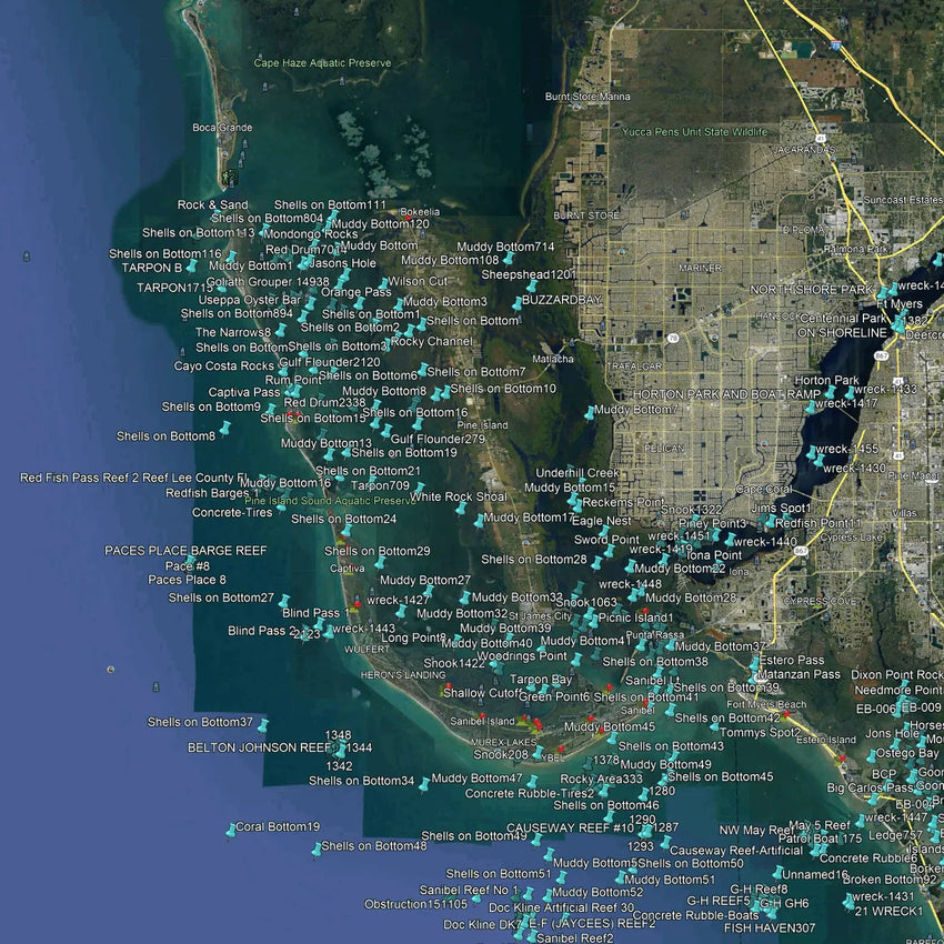 Cape Coral Fishing Spots - Coastal Numbers