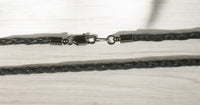 Braided Cotton Cord with  Black Finish Clasp - 3mm