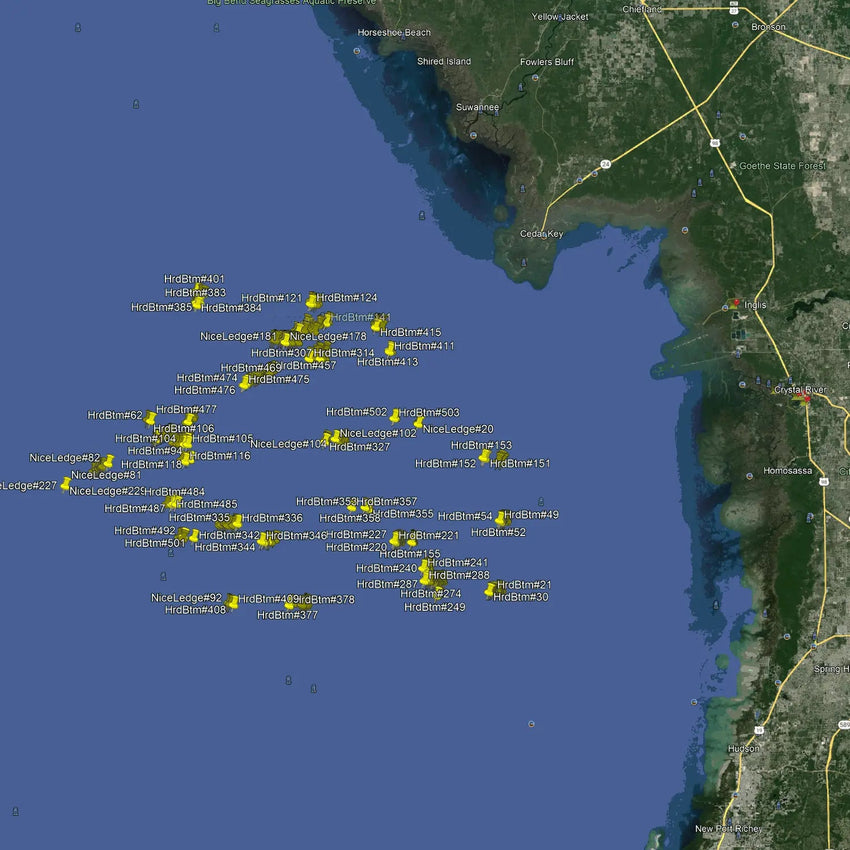 Crystal River Fishing Spots - Offshore Numbers