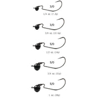 Reaction Tackle Tungsten Football/Swing Jig Heads- 3-Pack